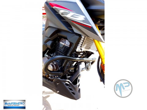 MotoPERIMETRO 4275 Defensa Lateral Mataperro guarda motor Engine Slide Guard Twister CB300F CB300 Bajaj BMW Honda Kawasaki Suzuki Benelli KTM Beta Ducati Voge Royal Enfield Triumph Aprilia Motomorini Vespa CF-Moto Yamaha